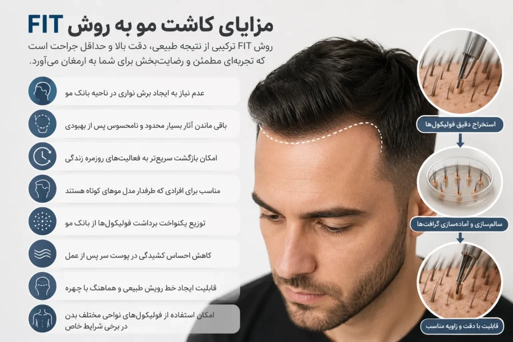 مزایای کاشت مو به روش FIT