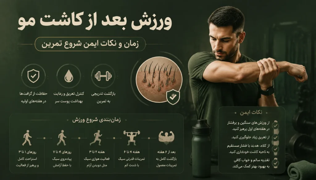 ورزش بعد از کاشت مو زمان و نکات ایمن شروع تمرین
