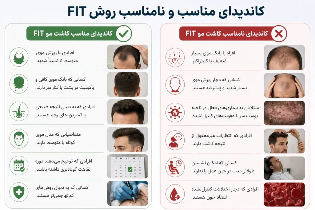 کاندیدای مناسب و نامناسب روش اف آی تی