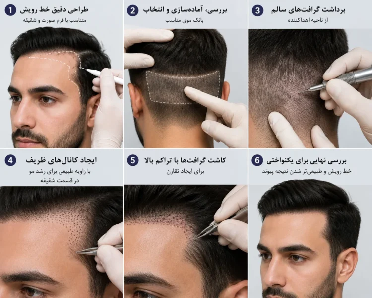مراحل کامل عمل کاشت شقیقه
