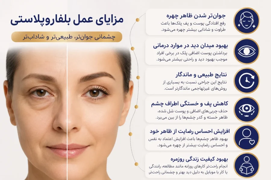 مزایای عمل بلفاروپلاستی